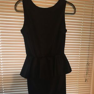 Black peplum cocktail/wedding guest dress. Size 8